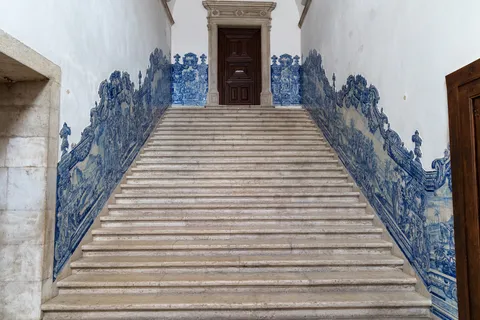 Azulejo-lined staircase of São Vicente de Fora, Lisbon, Portugal — Nicolas Marincic