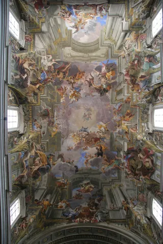 Plafond en trompe-l’œil d’Andrea Pozzo, Sant’Ignazio, Rome, Italie — Nicolas Marincic