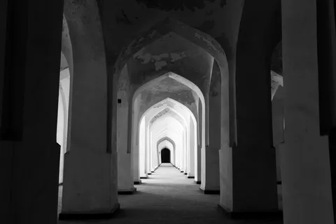 Receding arcades of the Kalon mosque, Bukhara, Uzbekistan — Nicolas Marincic