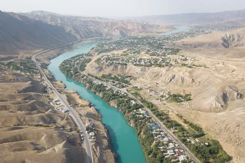 Rivière turquoise du canyon du Naryn, Kirghizistan — Nicolas Marincic