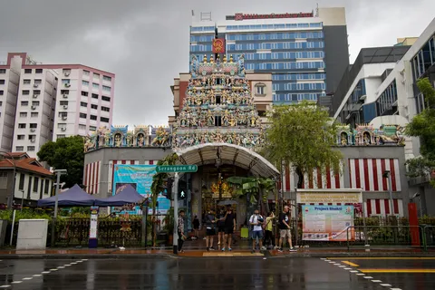 Temple Sri Veeramakaliamman sur Serangoon Road, Singapour — Nicolas Marincic