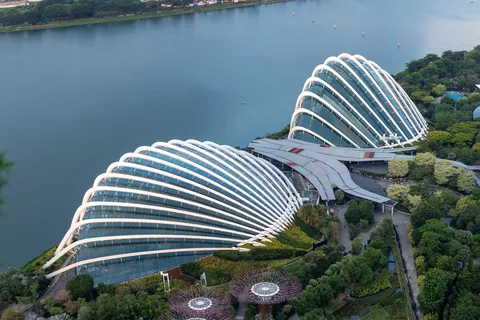 Gardens by the Bay domes from above, Singapore — Nicolas Marincic