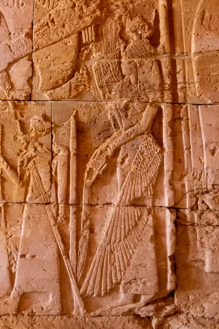 Winged goddess, chapel relief at Meroë, Sudan — Nicolas Marincic