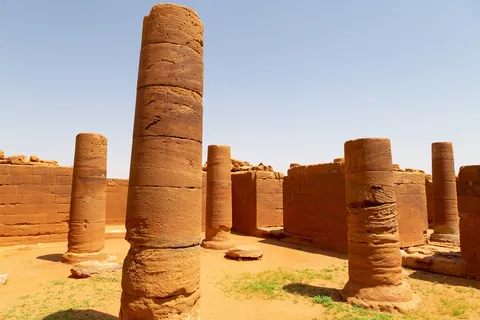 Temple columns, Musawwarat es-Sufra, Sudan — Nicolas Marincic
