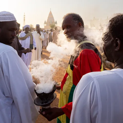Incense at the Sufi ceremony in Omdurman, Sudan — Nicolas Marincic