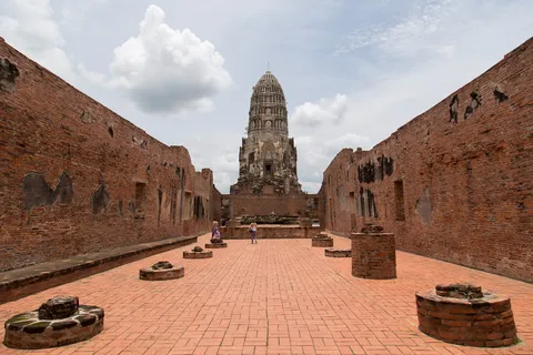 Brick enclosure leading to a prang, Ayutthaya, Thailand — Nicolas Marincic