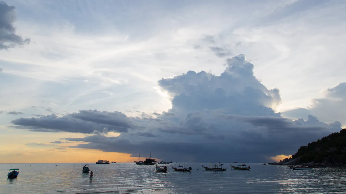 Storm clouds over the sea at dusk, Thailand — Nicolas Marincic