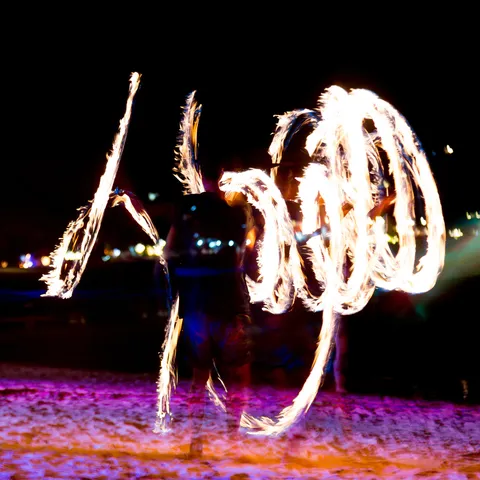 Fire juggler at night, Thailand — Nicolas Marincic