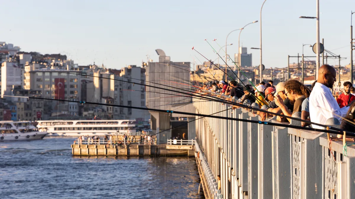 Anglers on the Galata Bridge, Istanbul, Turkey — Nicolas Marincic