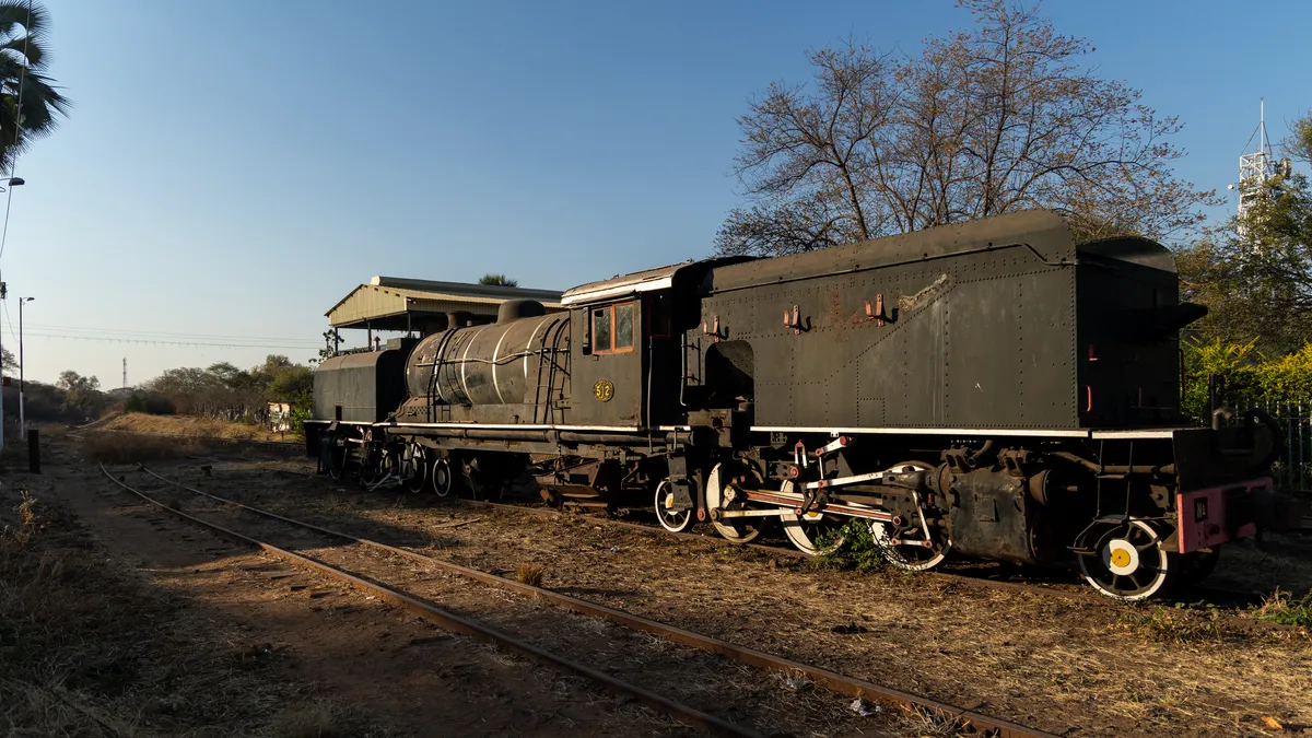 Old steam locomotive at Victoria Falls station, Zimbabwe — Nicolas Marincic